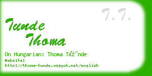 tunde thoma business card